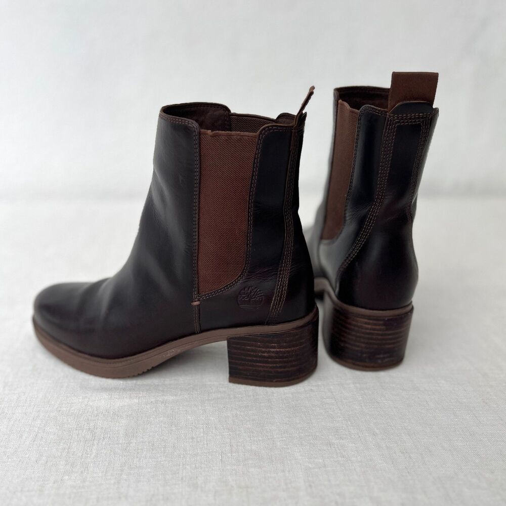 Timberland Women's Dalston Vibe Mid Chelsea Boot Chestnut / Dark Brown Size 7.5